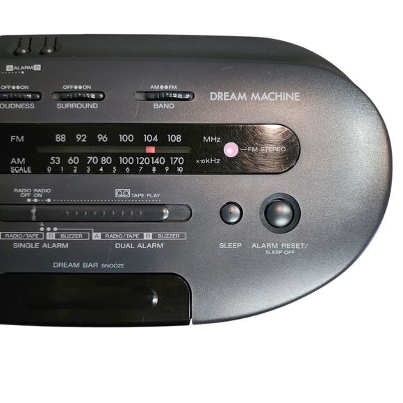 ​Sony Dream Machine ICF-CS650 AM/FM Dual Alarm Clock Radio Cassette Player Retro - Picture 7 of 11